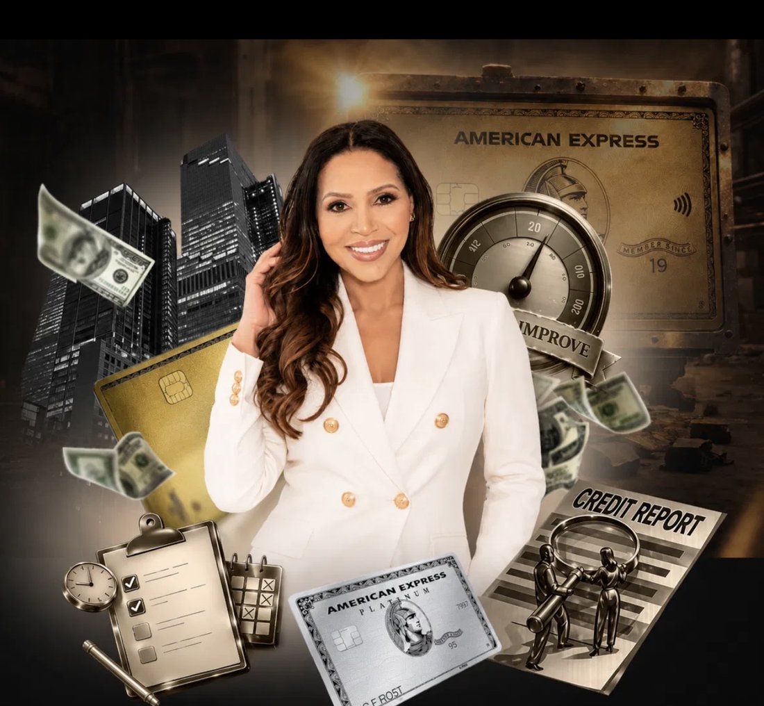 ANichole Consulting - credit repair results, American Express cards, and city skyline